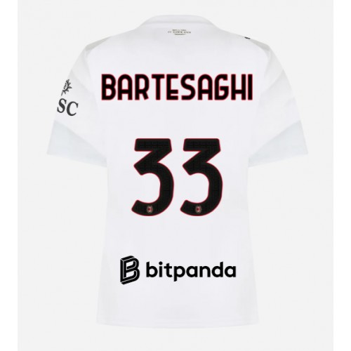Zenski Nogometni Dres AC Milan Davide Bartesaghi #33 Gostujuci 2026-27 Kratak Rukav